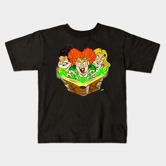 The Sanderson Sisters Kids T-Shirt by gallaugherus